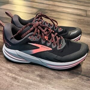 Brooks Cascadia Women’s Black and Coral Trail Running Hiking Shoes- no insoles